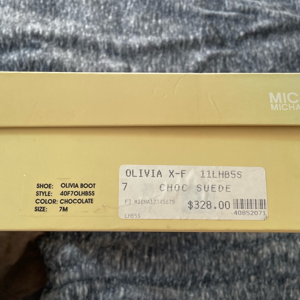 Michael Kors Olivia Chocolate Boots Size 7 - Picture 5 of 5